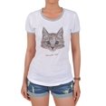 thumbnail image 1 of Portrait Of Domestic Kitten-1 Print 100% Cotton Short Sleeves T-shirt WTS_06 2XL, 1 of 1