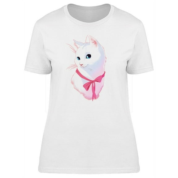 Portrait Of Elegant Cat T-Shirt Women -Image by Shutterstock, Female x-Large