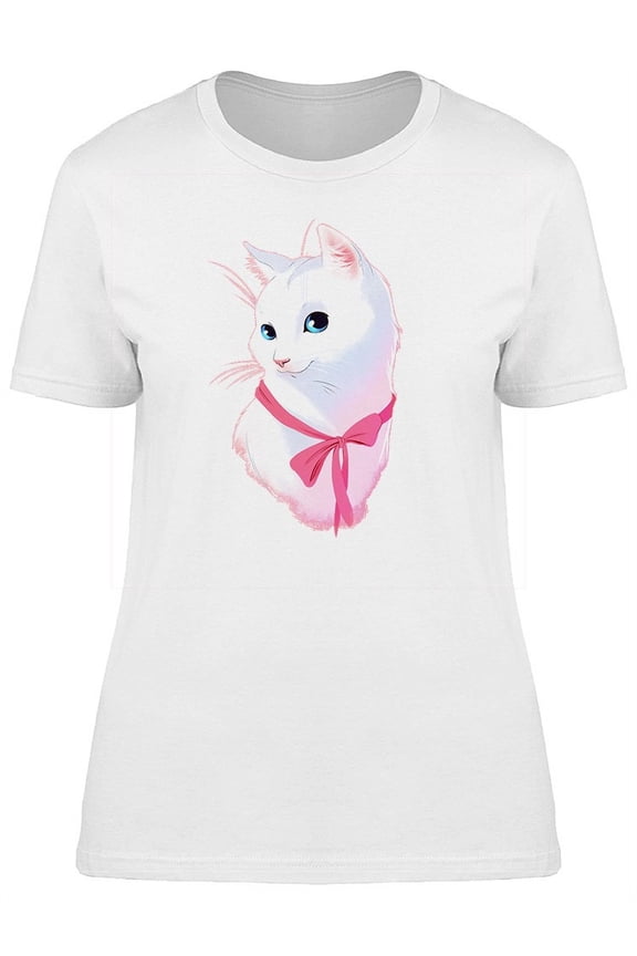 Portrait Of Elegant Cat T-Shirt Women -Image by Shutterstock, Female x-Large