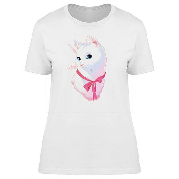 Portrait Of Elegant Cat T-Shirt Women -Image by Shutterstock, Female x-Large