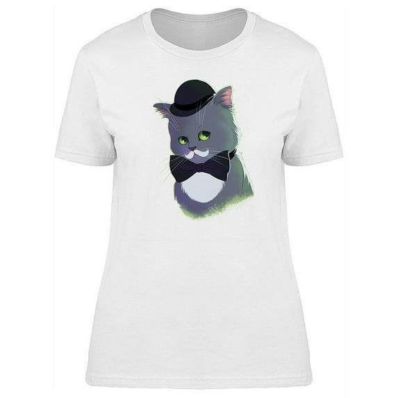 Portrait Of Elegant Kitten T-Shirt Women -Image by Shutterstock, Female Small