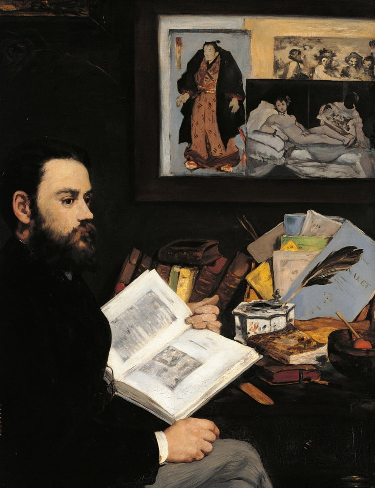 Portrait Of Emile Zola Canvas Art - (24 x 36)