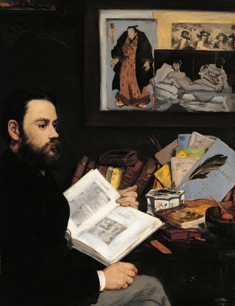 Portrait Of Emile Zola Canvas Art - (24 x 36)