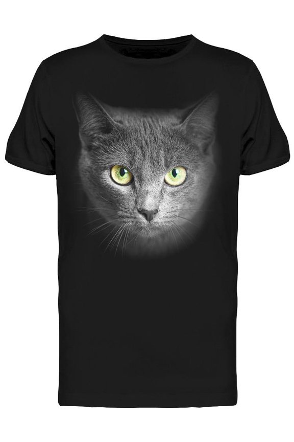 Portrait Of Face Cat T-Shirt Men -Image by Shutterstock, Male Large