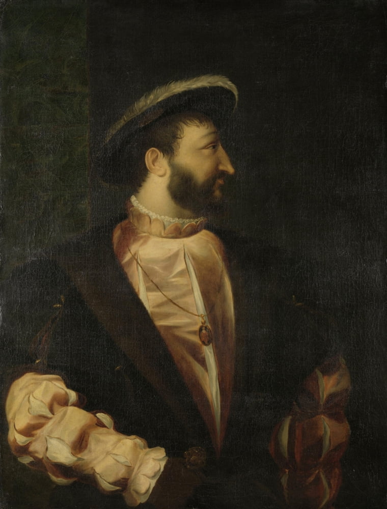 Portrait Of Francis I Canvas Art - (24 x 36)