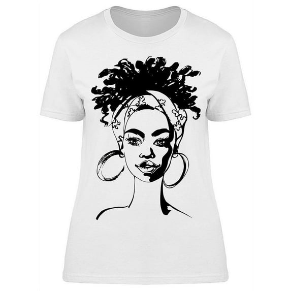 Portrait Of Gorgeous Black Woman T-Shirt Women -Image by Shutterstock, Female Large