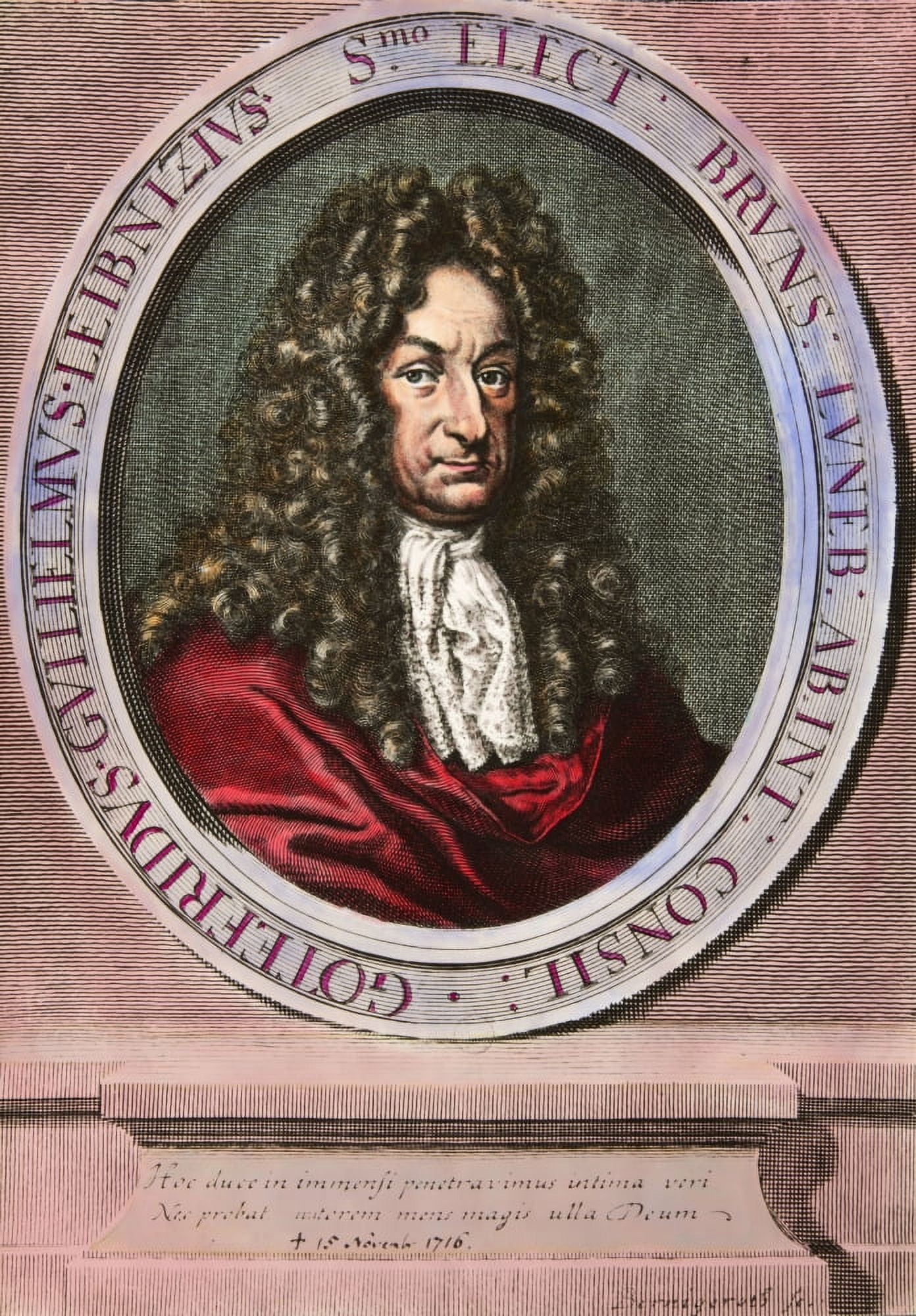 Portrait Of Gottfried Wilhelm Leibniz (1646-1716) German Philosopher And Mathematician Canvas Art - (24 x 36)