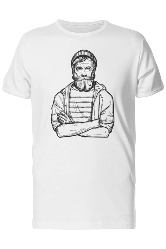 Portrait Of Hipster Sailor T-Shirt Men -Image by Shutterstock, Male Large