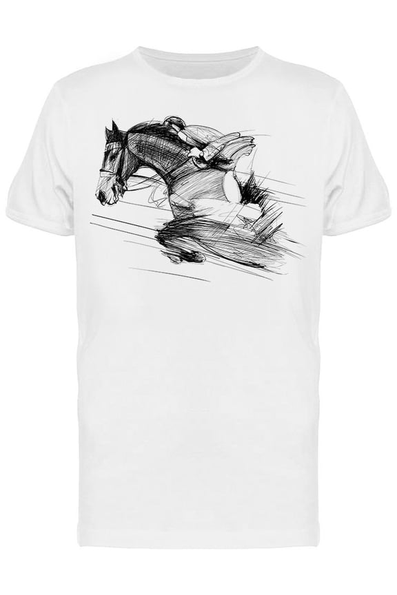 Portrait Of Horse Running T-Shirt Men -Image by Shutterstock, Male 3X-Large