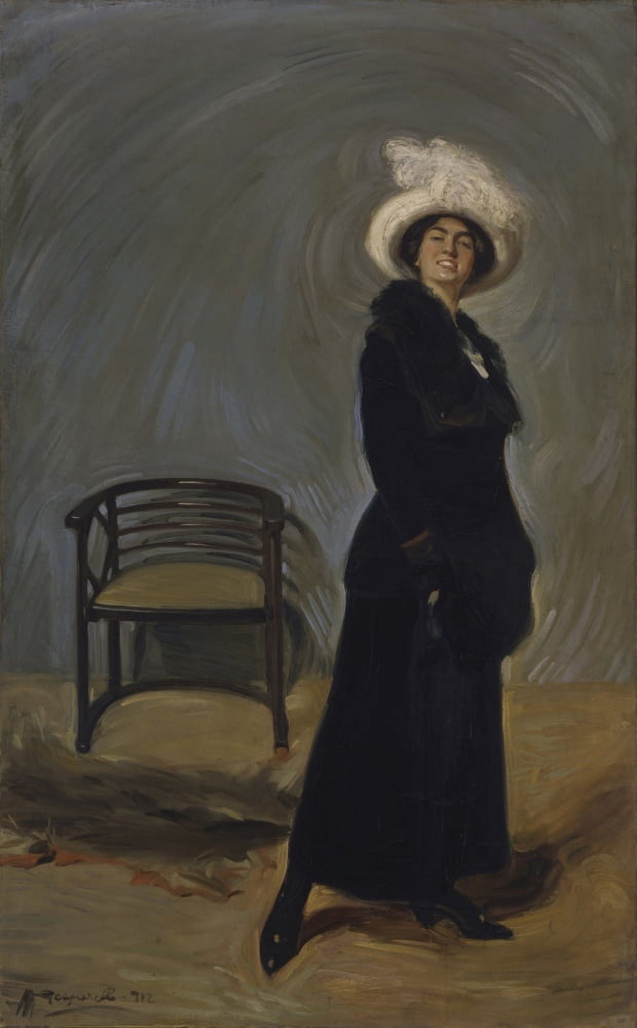 Portrait Of Ida Vicentini Canvas Art - (24 x 36)