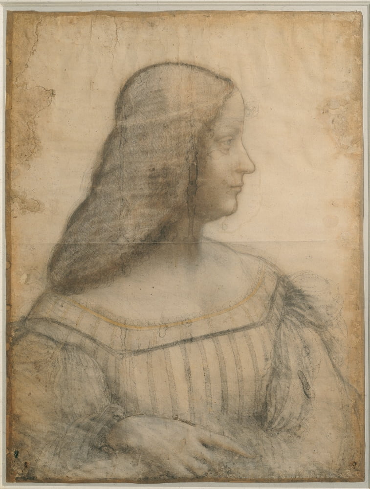 Portrait Of Isabella Deste Canvas Art - (24 x 36)