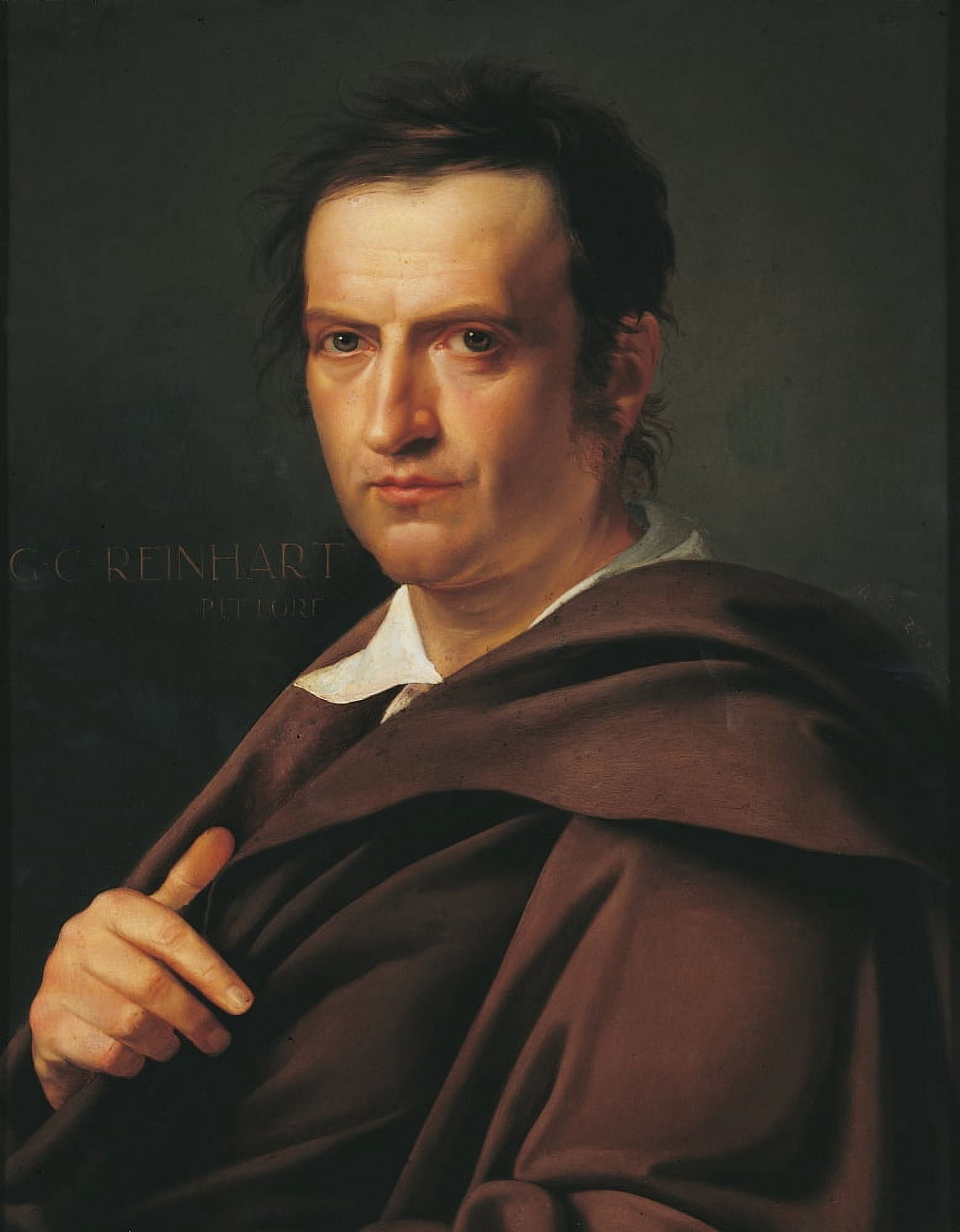 Portrait Of Johann Christian Reinhart Canvas Art - (18 x 24)