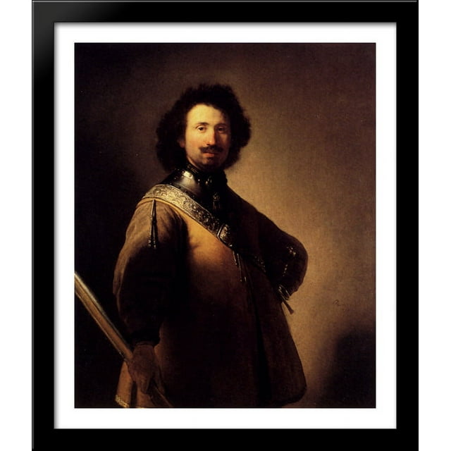 Portrait Of Joris de Caullery 28x34 Large Black Wood Framed Print Art ...