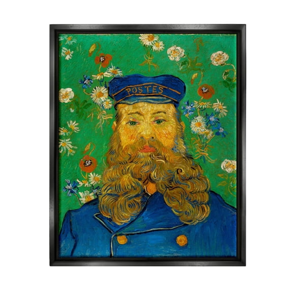 Portrait Of Joseph Roulin Van Gogh Botanical & Floral Painting Jet Black Framed Art Print Wall Art