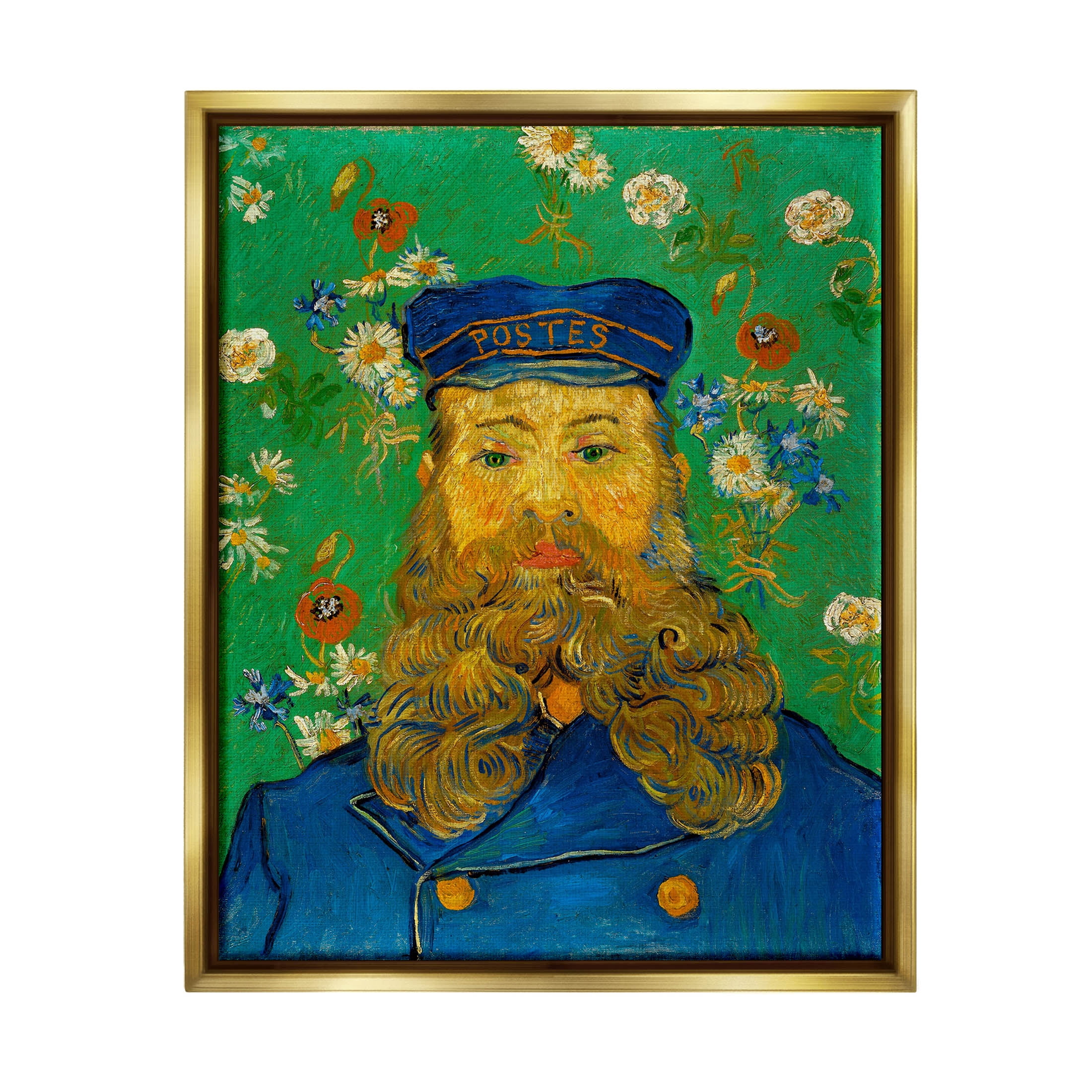 Portrait Of Joseph Roulin Van Gogh Botanical & Floral Painting Metallic Gold Framed Art Print Wall Art