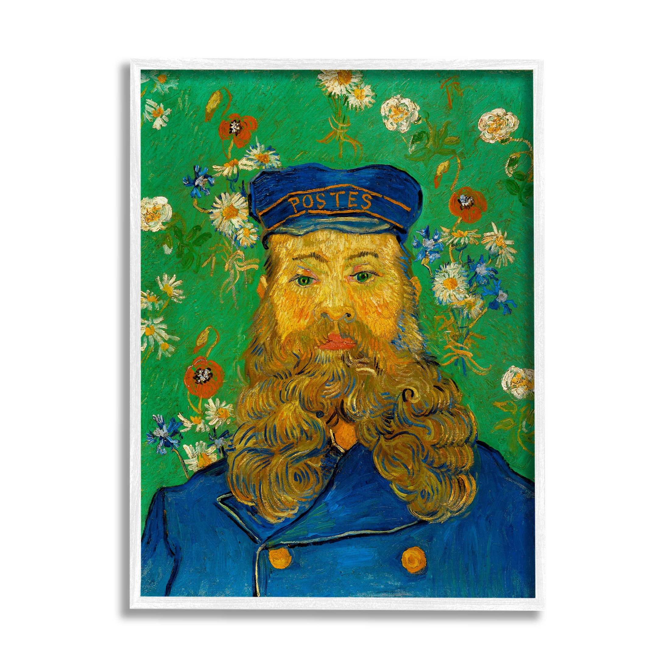Portrait Of Joseph Roulin Van Gogh Botanical & Floral Painting White Framed Art Print Wall Art