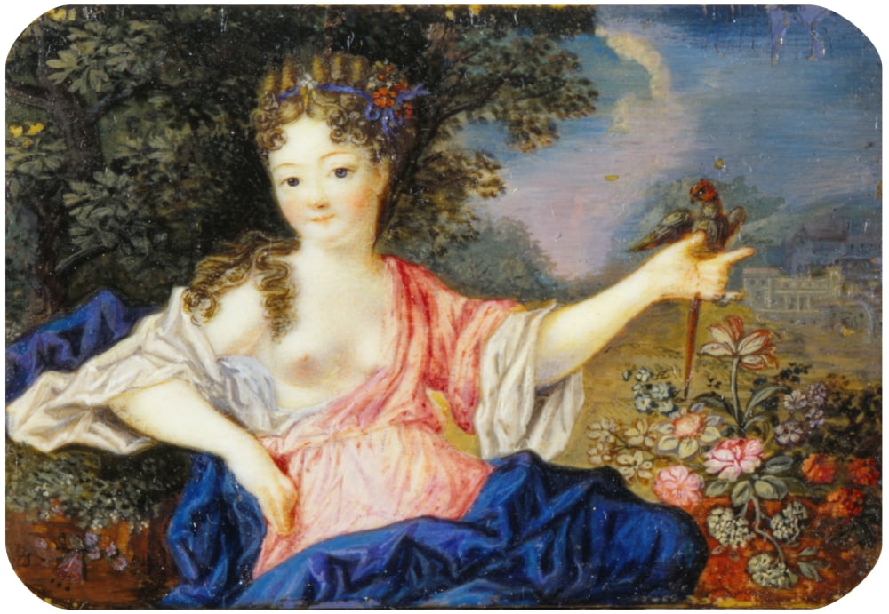 Portrait Of La Valli??¬©re As Flora Canvas Art - (24 x 18)