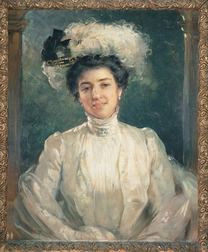 Portrait Of Lady Canvas Art - (24 x 36)