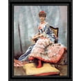 thumbnail image 1 of Portrait Of Laure Hayman 28x34 Large Black Ornate Wood Framed Canvas Art by Julius LeBlanc Stewart, 1 of 2
