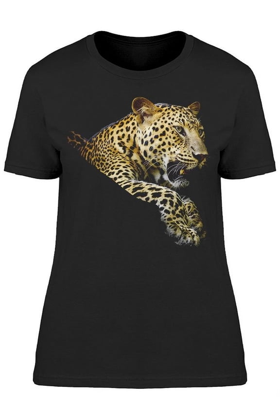 Portrait Of Leopard Lying T-Shirt Women -Image by Shutterstock, Female Small