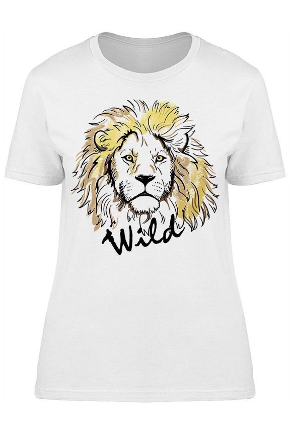 Portrait Of Lion's Head T-Shirt Women -Image by Shutterstock, Female Medium