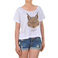 thumbnail image 1 of Portrait Of Lynx Cat Printed 100% Cotton Short Sleeves Fashion Croptop WTS_08 M, 1 of 1