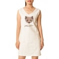 thumbnail image 1 of Portrait Of Marten Printed Vintage V-neck Linen Mini Shift Dress WDS_02 14, 1 of 1