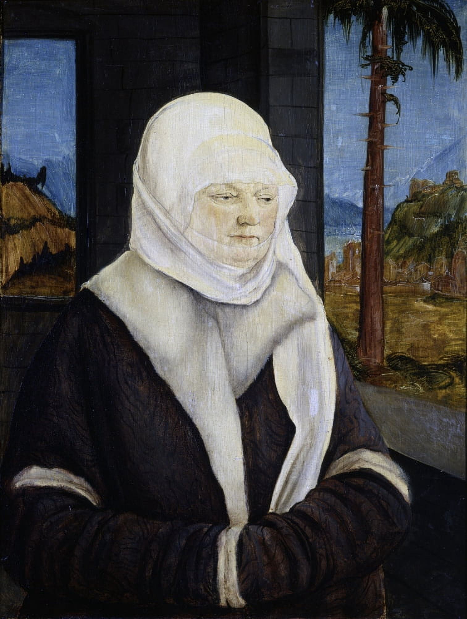 Portrait Of Old Lady From The Reuss Family Canvas Art - (24 x 36)