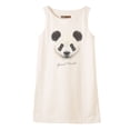 thumbnail image 1 of Portrait Of Panda Printed Vintage 100% Cotton Linen Mini Shift Dress WDS_01 18, 1 of 1