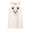 thumbnail image 1 of Portrait Of Panda Printed Vintage 100% Cotton Linen Mini Shift Dress WDS_01 6, 1 of 1