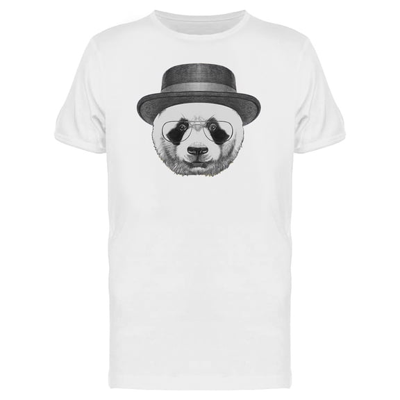 Portrait Of  Panda With Hat T-Shirt Men -Image by Shutterstock, Male 3X-Large