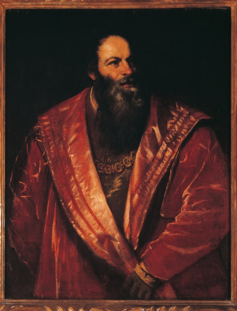 Portrait Of Pietro Aretino Canvas Art - (18 x 24)