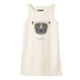 thumbnail image 1 of Portrait Of Sifaka Lemur Printed Vintage Cotton Linen Mini Shift Dress WDS_01 12, 1 of 1