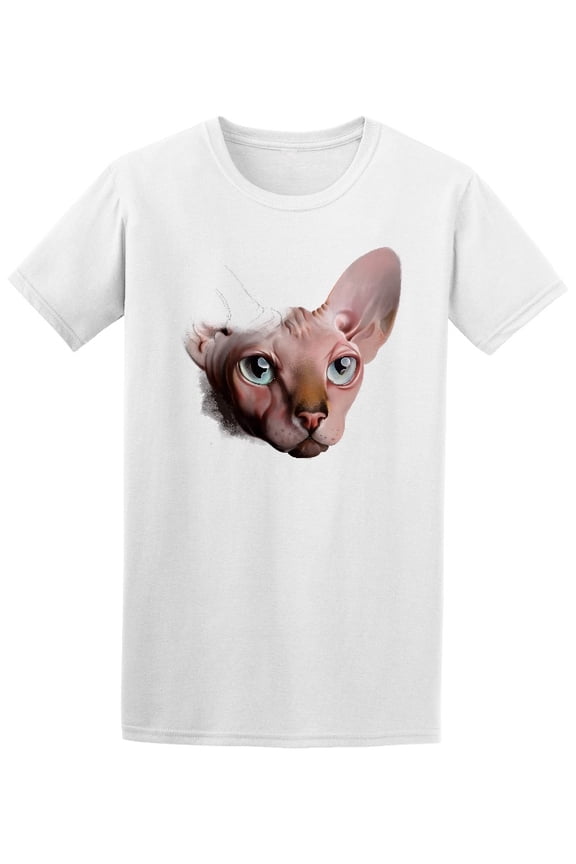 Portrait Of Sphinx Cat Sketch T-Shirt Men -Image by Shutterstock, Male Medium