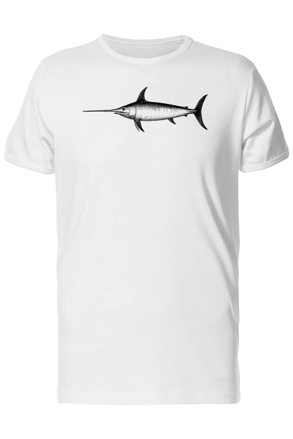 Portrait Of Swordfish B&W T-Shirt Men -Image by Shutterstock, Male Large