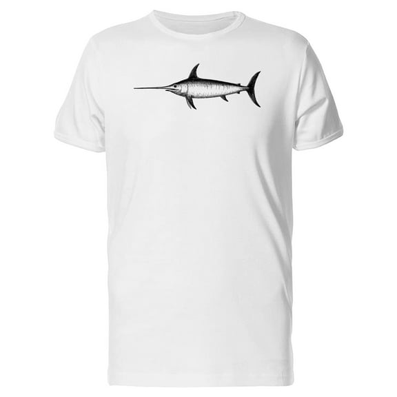 Portrait Of Swordfish B&W T-Shirt Men -Image by Shutterstock, Male XX-Large