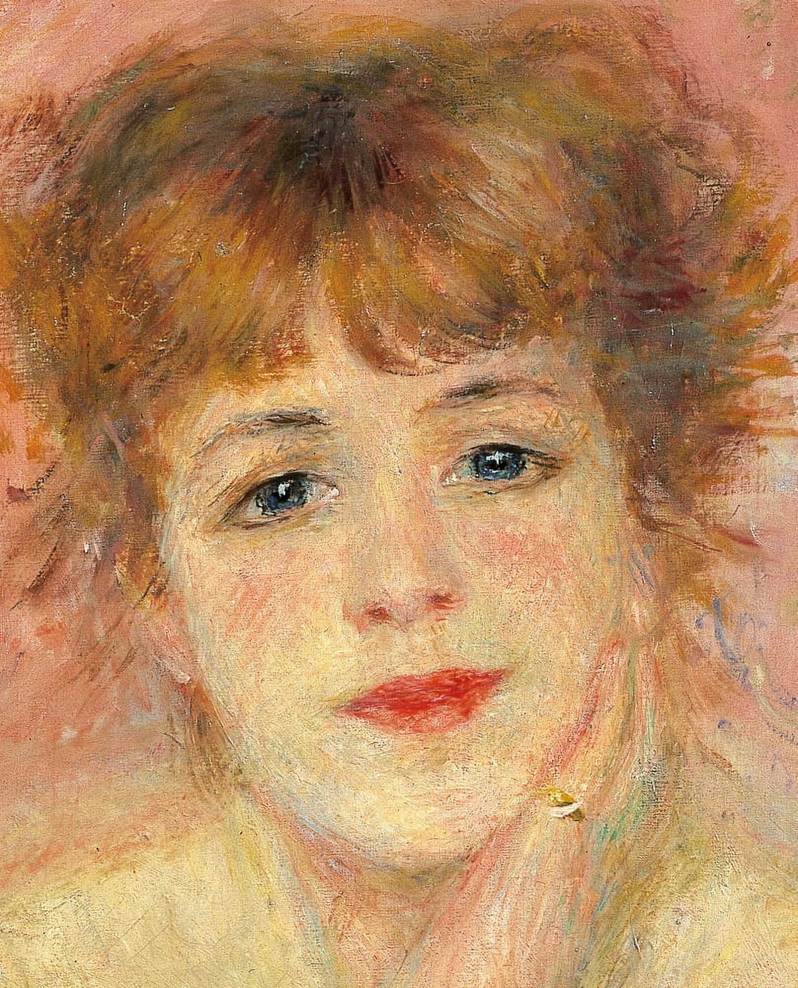 Portrait Of The Actress Jeanne Samary Canvas Art - (18 x 24)