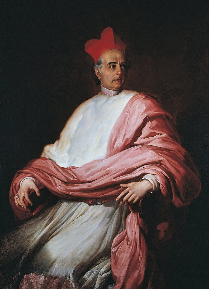 Portrait Of The Cardinal Antonio Tosti Canvas Art - (18 x 24)