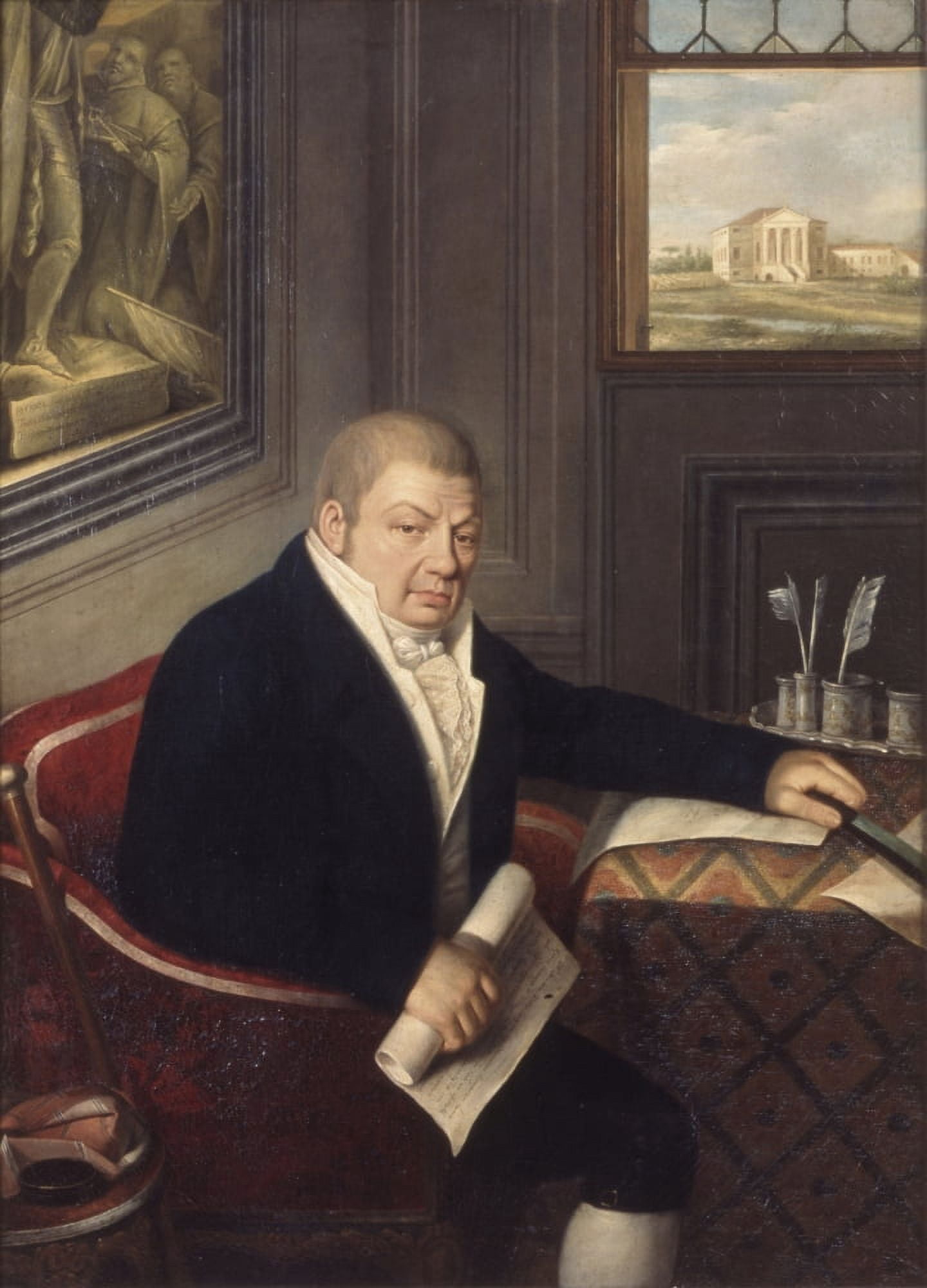 Portrait Of The Count Giambattista Orazio Porto Canvas Art - (24 x 36)