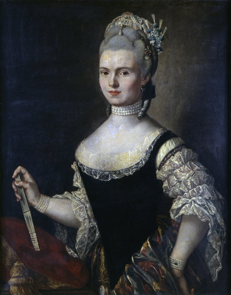 Portrait Of The Countess Carlotta Morando Canvas Art - (18 x 24)
