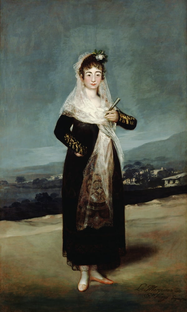 Portrait Of The Marquesa De Santiago Canvas Art - (18 x 24)
