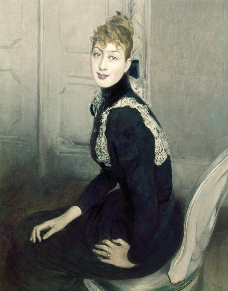 Portrait Of The Marquise Franzoni (Ritratto Della Marchesa Franzoni) Canvas Art - (18 x 24)
