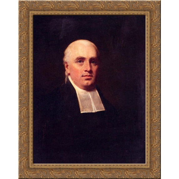 Portrait Of The Rev. William Paul (1754'1802) 20x23 Gold Ornate Wood Framed Canvas Art by Raeburn, Sir Henry
