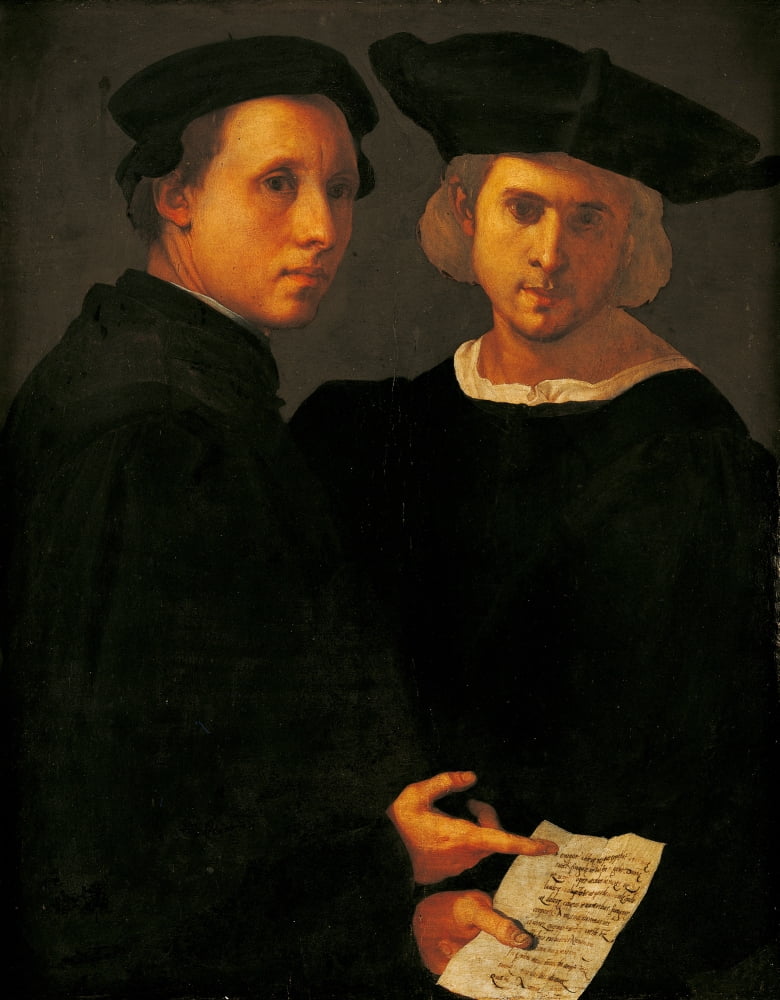 Portrait Of Two Friends Canvas Art -  (24 x 36)