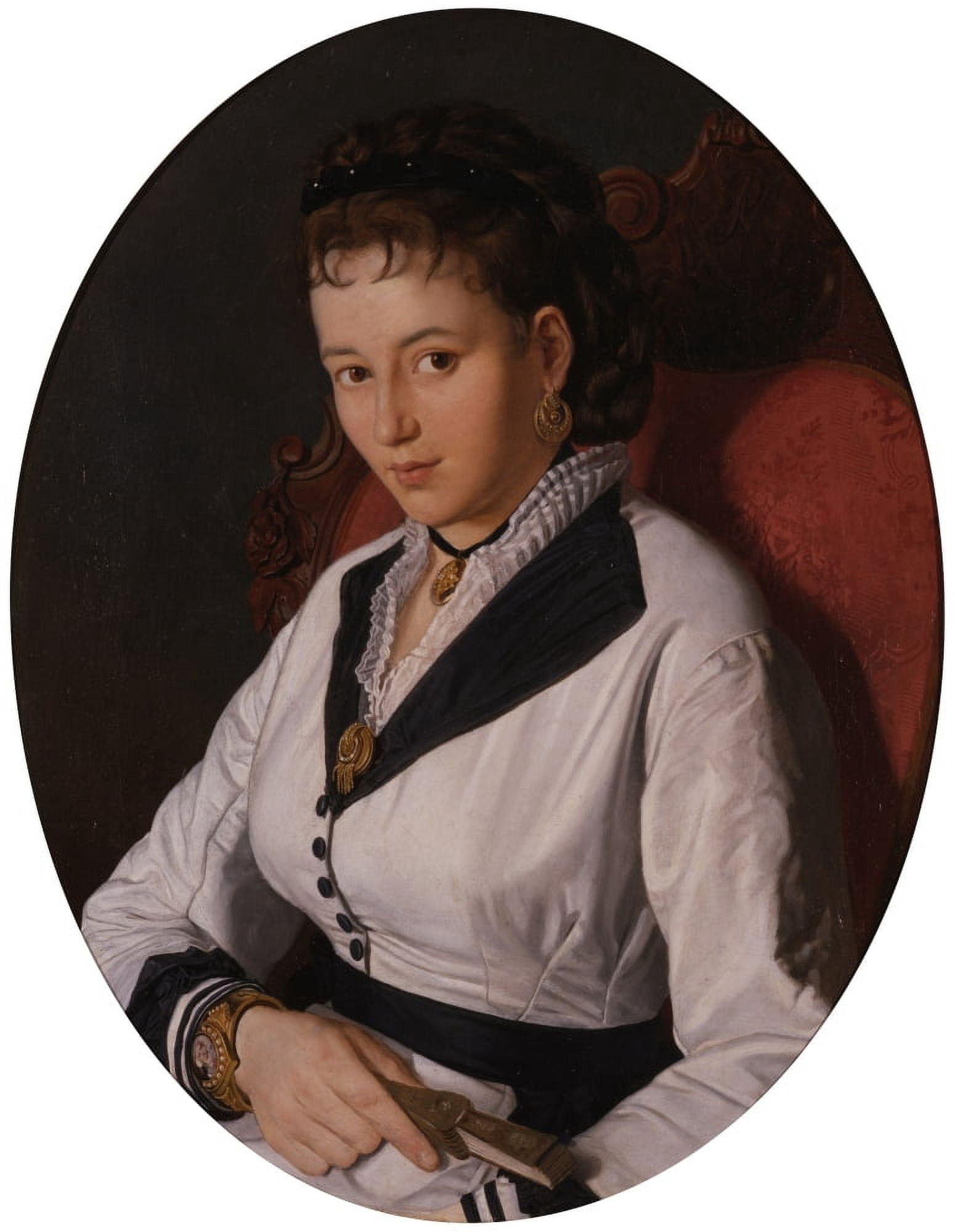 Portrait Of Young Lady Canvas Art - (24 x 36)