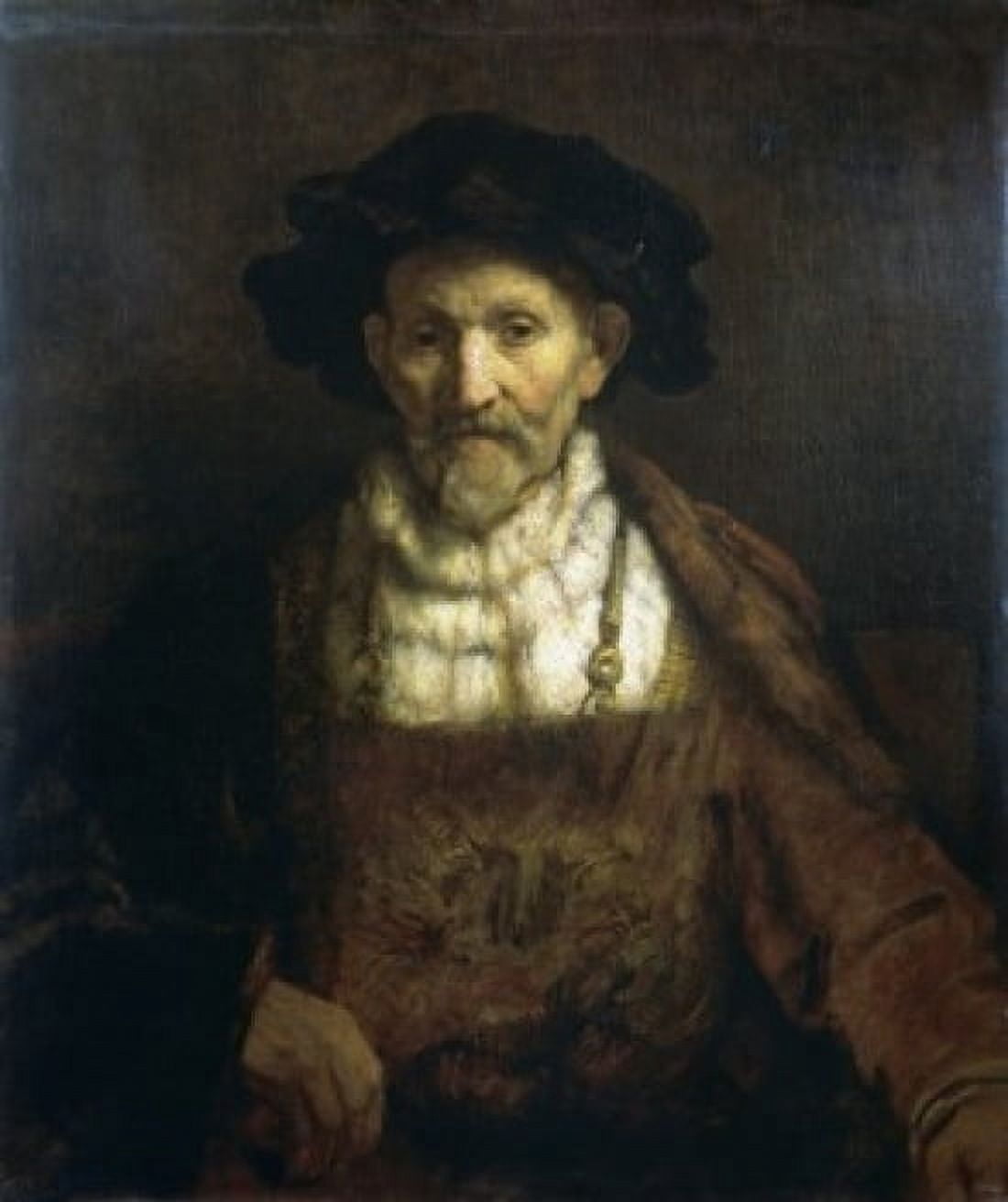 Portrait of an Old Man 17th C Rembrandt Harmensz van Rijn (1606-1669Dutch) Musee du Louvre Paris Canvas Art - Rembrandt Harmensz van Rijn (24 x 36)
