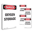 thumbnail image 1 of Portrait Oxygen Storage OSHA Danger Aluminum Sign 18 Inch x 12 Inch - 5 Pack, 1 of 8