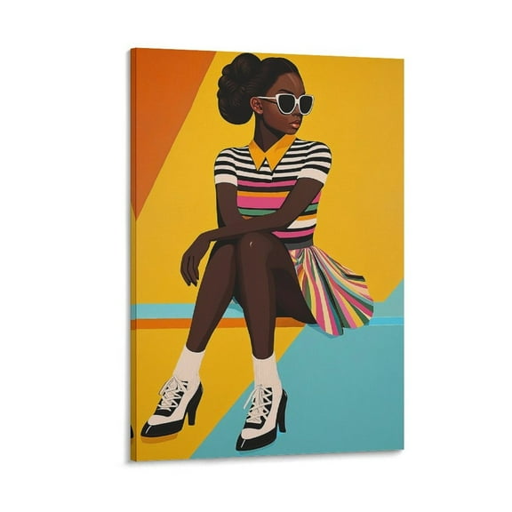 Portrait Painter Amy Sherald Painting Art Poster (3) Wall Art Poster Scroll Canvas Painting Picture Living Room Decor Home 12x18inch(30x45cm)