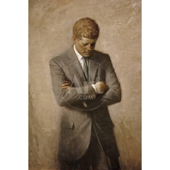 Portrait Painting of President John Fitzgerald Kennedy, Unframed Art Print Wall Art by Stocktrek Images Sold by Art.Com