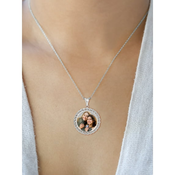 Portrait Pendant with Rope Frame.